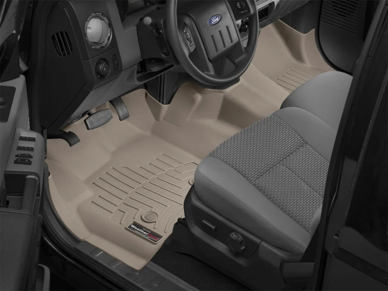 WeatherTech 12-13 Ford F250/F350/F450/F550 Front Floorliner OTH - Tan - Image 5