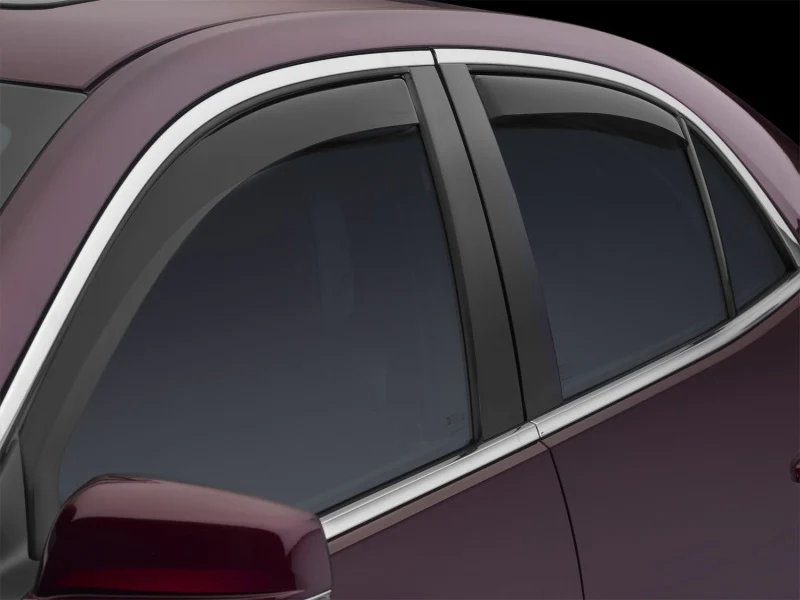 WeatherTech 13+ Chevrolet Malibu Front and Rear Side Window Deflectors - Dark Smoke - Image 2