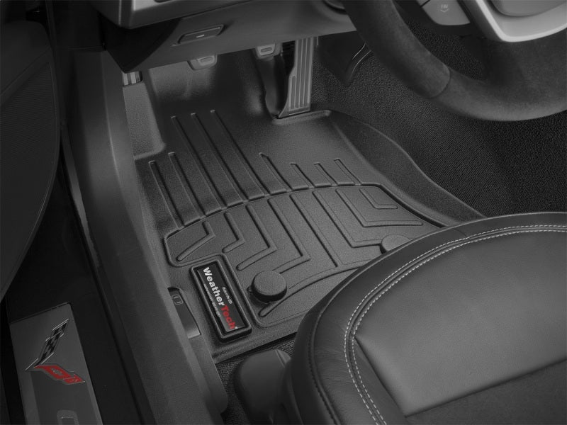 WeatherTech 14 Chevrolet Corvette Stingray Front FloorLiner - Black - Image 5