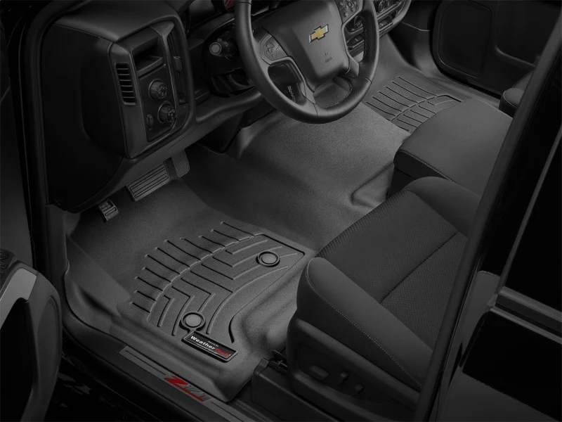 WeatherTech 14+ Chevrolet Silverado Front FloorLiner - Black - Image 15