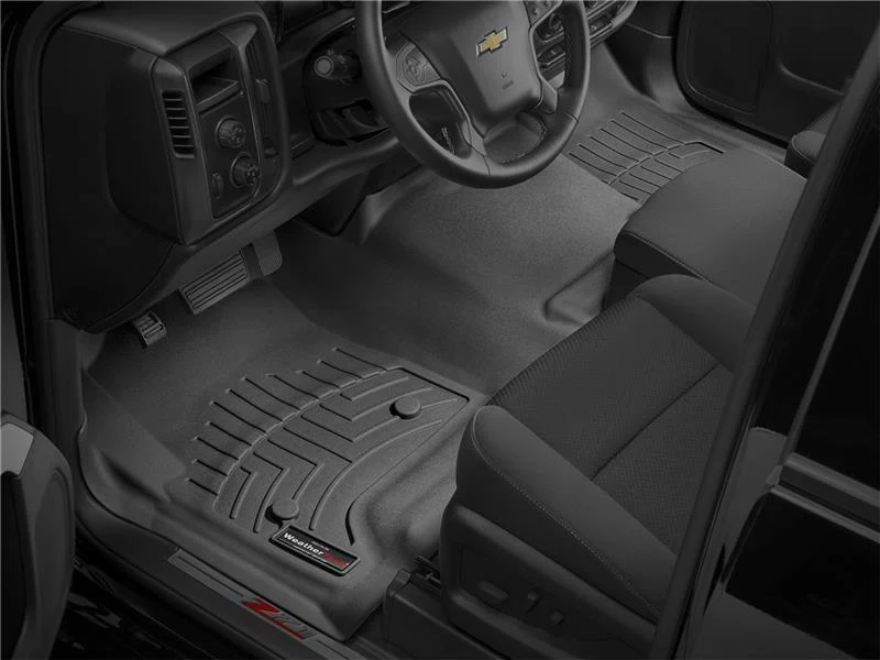 WeatherTech 14+ Chevrolet Silverado Front FloorLiner - Black - Image 4