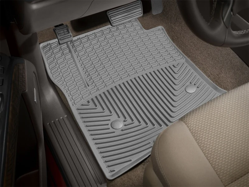 WeatherTech 14+ Chevrolet Silverado Front Rubber Mats - Grey - Image 5