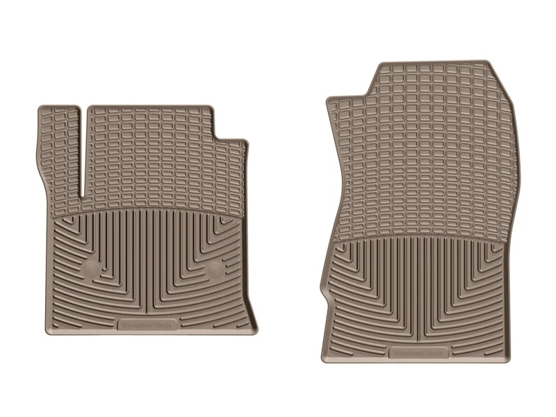 WeatherTech 14+ Chevrolet Silverado Front Rubber Mats - Tan - Image 4