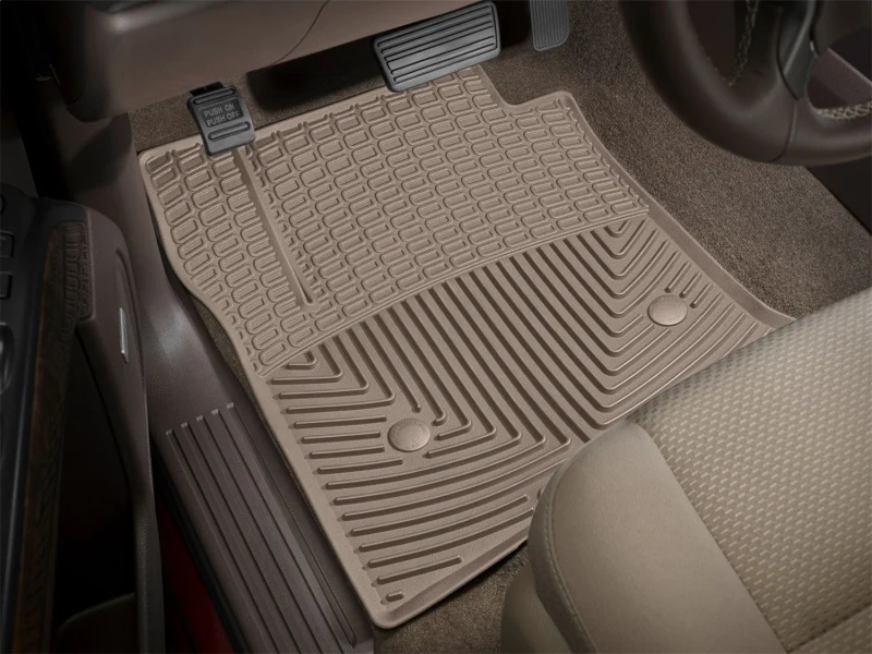 WeatherTech 14+ Chevrolet Silverado Front Rubber Mats - Tan - Image 7
