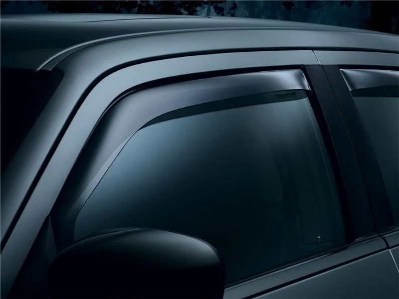 WeatherTech 14+ Chevrolet Silverado Front Side Window Deflectors - Dark Smoke - Image 3