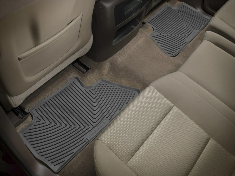 WeatherTech 14+ Chevrolet Silverado Rear Rubber Mats - Black - Image 5