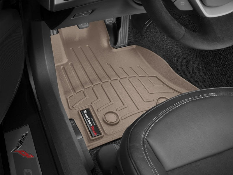WeatherTech 14+ Chevy Corvette Front FloorLiner - Tan - Image 11