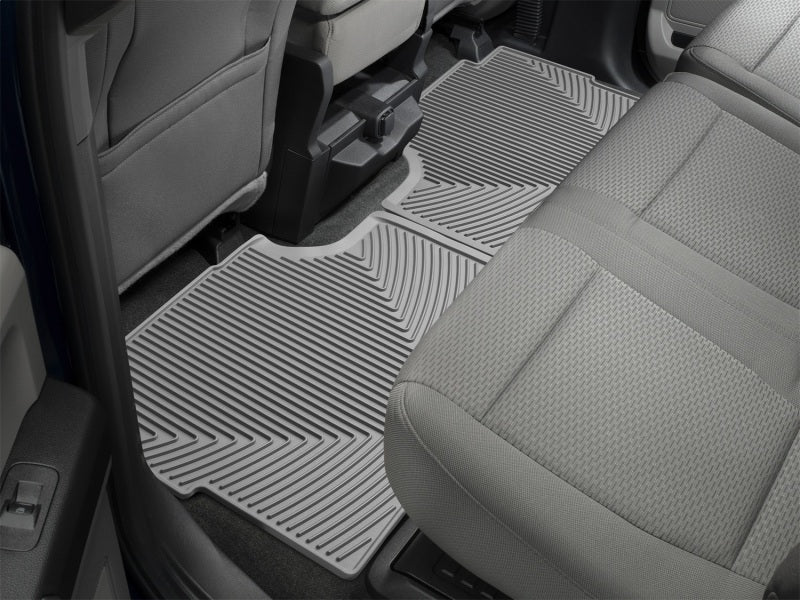 WeatherTech 17+ Ford F-250 / F-350 / F-450 / F-550 Crew Cab Rear Rubber Mats - Grey - Image 2