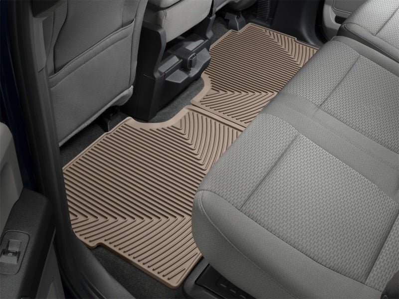 WeatherTech 17+ Ford F-250 / F-350 / F-450 / F-550 Crew Cab Rear Rubber Mats - Tan - Image 2
