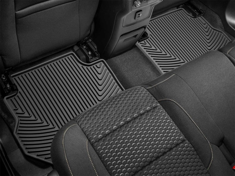 WeatherTech 17+ GMC Acadia / Acadia Denali Rear Rubber Mats - Black - Image 2