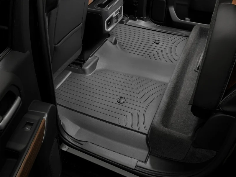 WeatherTech 19-23 Chevrolet Silverado 1500 Crew Cab (1st Row Bucket Seats) Rear FloorLiner - Black - Image 13