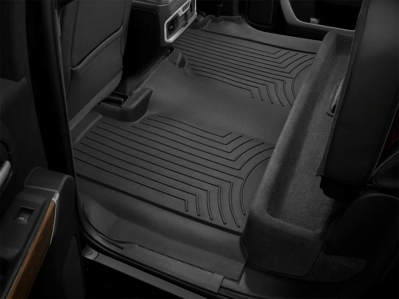 WeatherTech 19-23 Chevrolet Silverado 1500 Crew Cab; Bucket Seating Rear FloorLiner HP - Black - Image 4