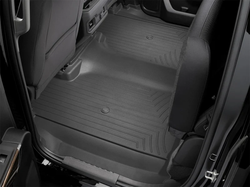 WeatherTech 19-23 Chevrolet Silverado 1500 (No Rear Carpeted Storage) Rear FloorLiner - Black - Image 12