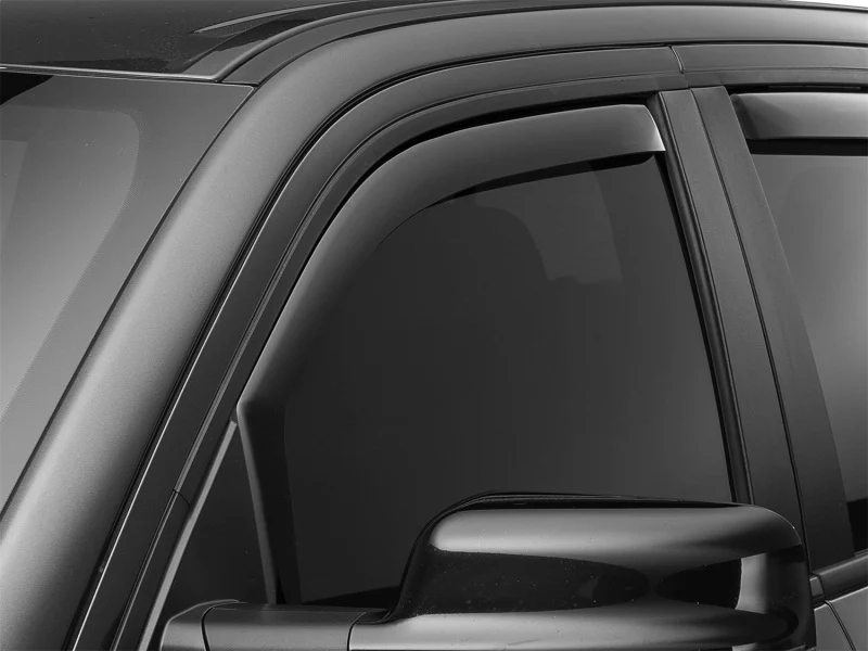 WeatherTech 19-23 Dodge RAM 1500 Quad Cab/CC (Incl. 21-23 TRX) Front Side Window Deflectors - Dk Tnt - Image 2