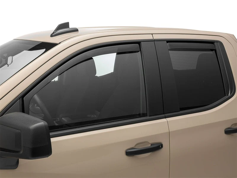 WeatherTech 19+ Chevrolet Silverado Double Cab Fr and Rr Side Window Deflectors - Dark Smoke - Image 2
