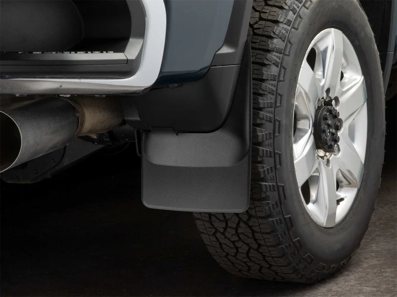 WeatherTech 20-24 Chevrolet Silverado 2500HD/3500HD Rear No Drill Mudflaps - Black - Image 2