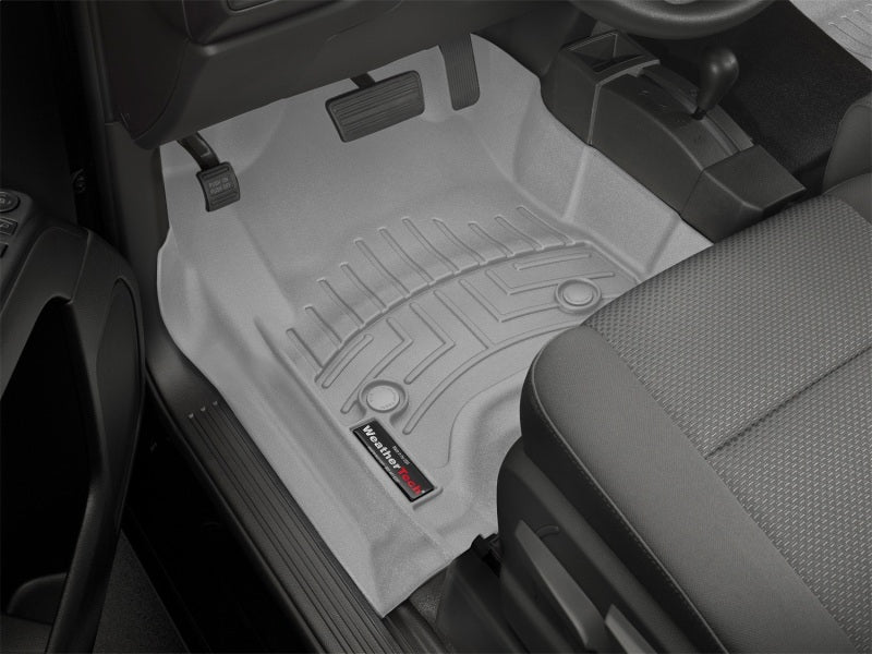 WeatherTech 2014+ Chevrolet Silverado 1500 Front FloorLiner - Grey (Fits w/ Floor Mounted Shifter) - Image 15
