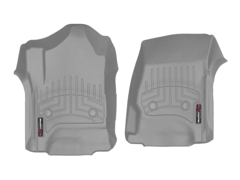 WeatherTech 2014+ Chevrolet Silverado 1500 Front FloorLiner - Grey (Fits w/ Floor Mounted Shifter) - Image 2