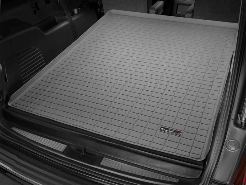 WeatherTech 2015+ Chevrolet Suburban / Cadillac Escalade ESV (Behind 2nd Row) Cargo Liners - Grey - Image 5