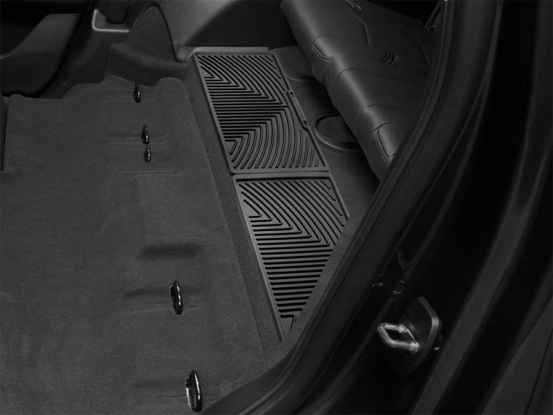 WeatherTech 2015+ Chevrolet Tahoe Rear Rubber Mats - Black - Image 2