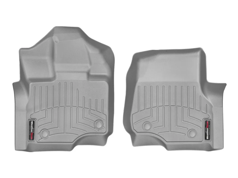 WeatherTech 2015+ Ford F-150 (Fits SuperCrew and SuperCab Dual Floor Posts) Front FloorLiner - Grey - Image 4