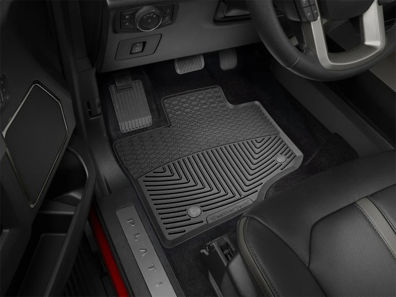WeatherTech 2015+ Ford F-150 Front Rubber Mats - Black - Image 5
