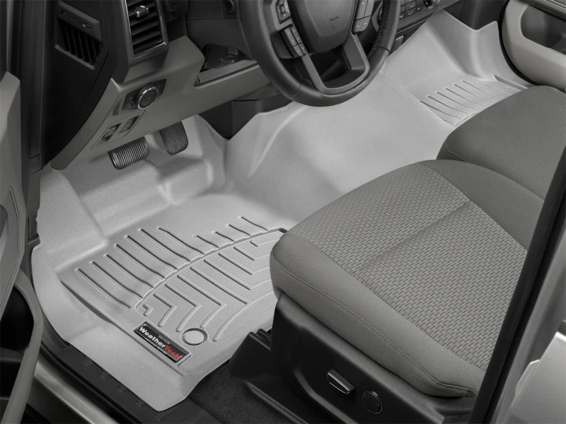 WeatherTech 2015+ Ford F-150 Regular Cab Front FloorLiner - Grey - Image 12