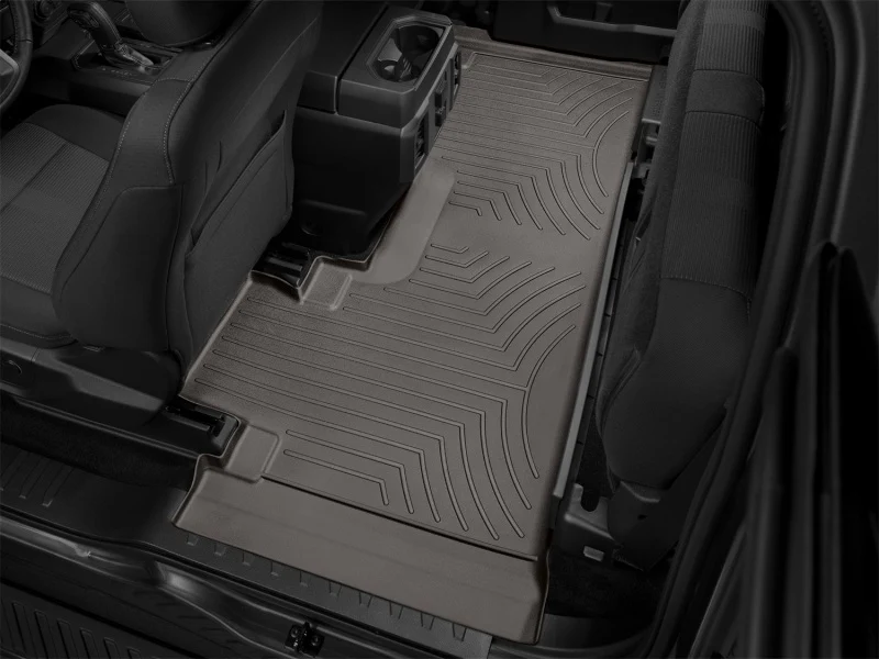 WeatherTech 2015+ Ford F-150 Supercab Rear FloorLiner - Cocoa w/ First Row Bucket Seats - Image 11