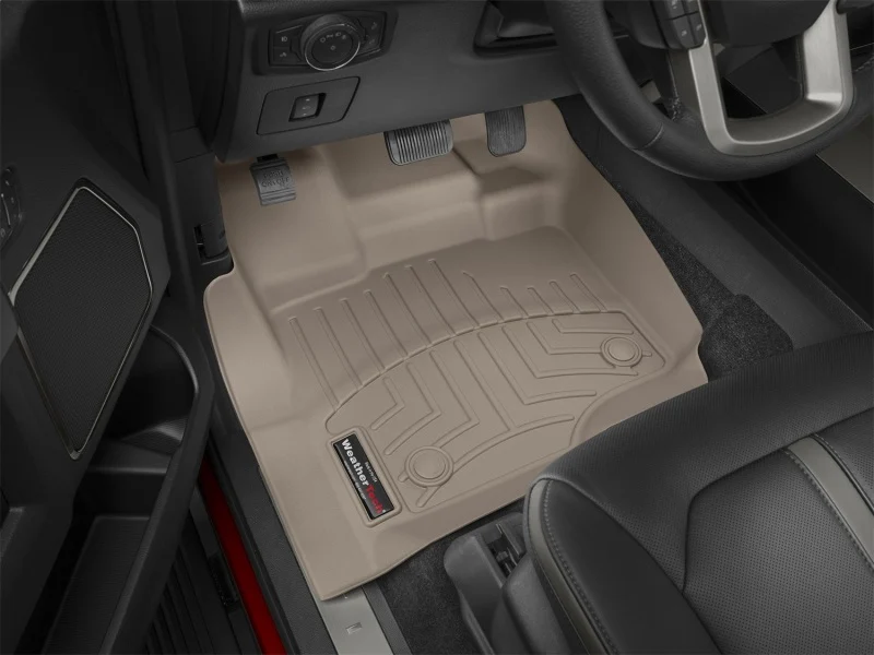 WeatherTech 2015+ Ford F-150 Supercab/Supercrew Front FloorLiner - Tan w/ First Row Bucket Seats - Image 5