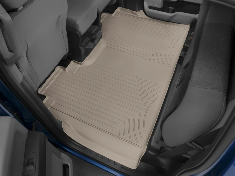 WeatherTech 2015+ Ford F-150 SuperCrew Cab Rear FloorLiner - Tan (w/ 1st Row Bench Seats) - Image 5