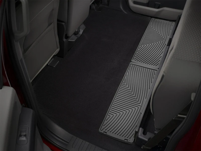 WeatherTech 2015+ Ford F-150 SuperCrew Rear Under Seat Rubber Mats - Black - Image 3