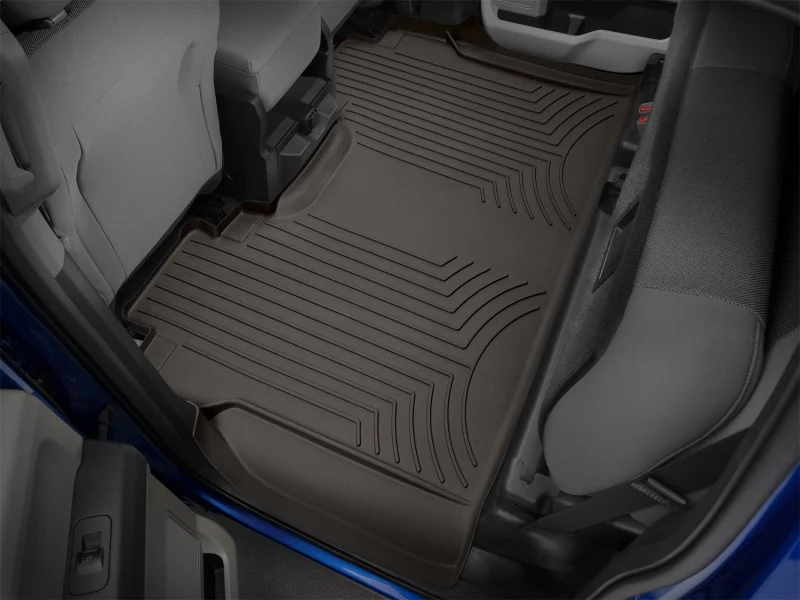 WeatherTech 2015+ Ford F-150 SuperCrew w/Bench 1st Row Rear FloorLiner HP - Cocoa - Image 3