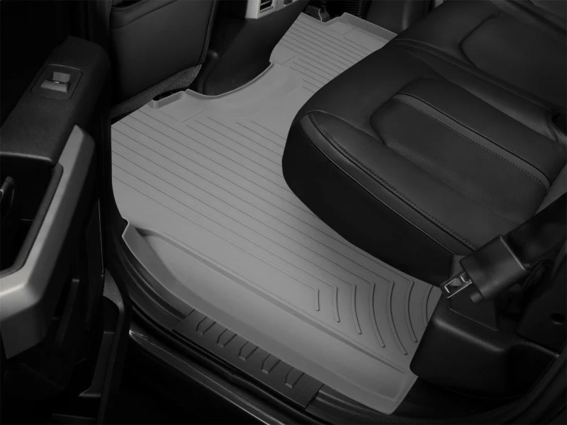WeatherTech 2015+ Ford F-150 w/ Front Bucket Seats (Fits SuperCrew Only) Rear FloorLiner HP - Grey - Image 4