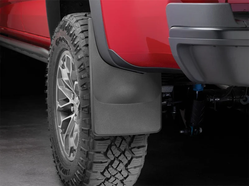 WeatherTech 2017+ Chevrolet Colorado No Drill Mudflaps - Black (ZR2 Model Only) - Image 2