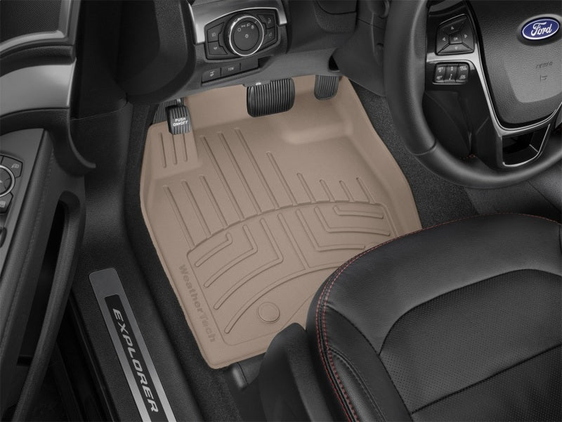 WeatherTech 2017+ Ford Explorer Front FloorLiner HP - Tan - Image 3