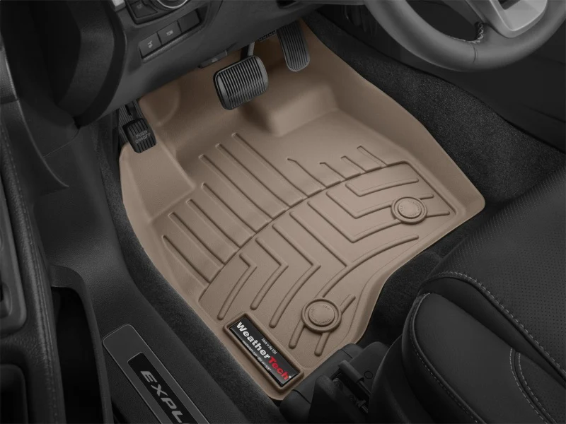 WeatherTech 2017+ Ford Explorer Front FloorLiner - Tan - Image 6
