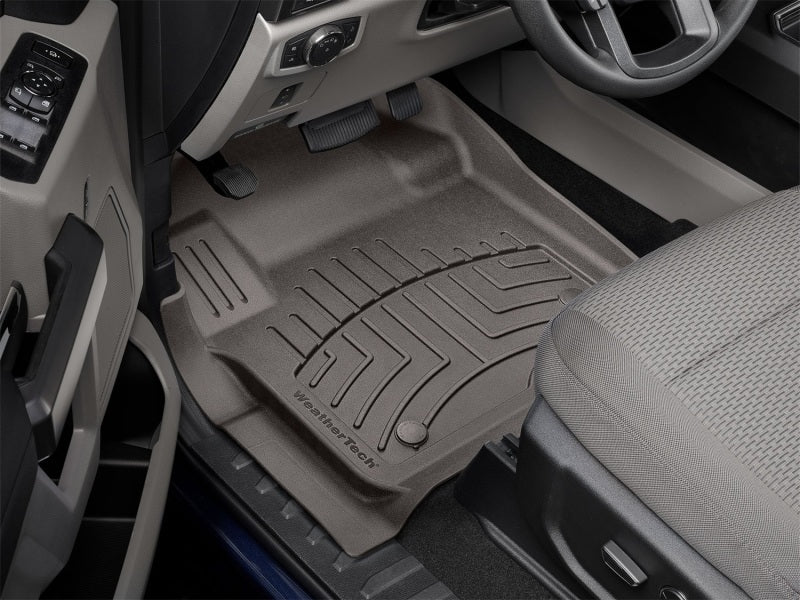 WeatherTech 2017+ Ford F-250/F-350/F-450/F-550 SuperCab/SuperCrew Front FloorLiner HP - Cocoa - Image 11