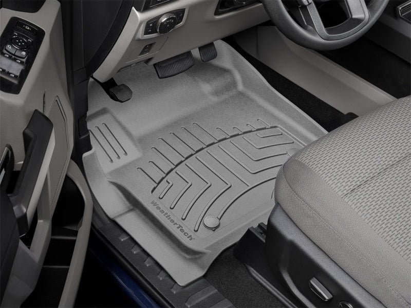 WeatherTech 2017+ Ford F-250/F-350/F-450/F-550 SuperCab/SuperCrew Front FloorLiner HP - Grey - Image 4