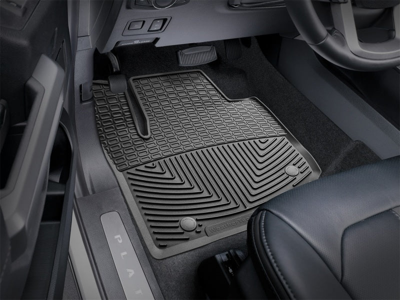 WeatherTech 2017+ Ford F-250/F-350/F-450/F550 (Crew Cab & SuperCab) Front Rubber Mats - Black - Image 3