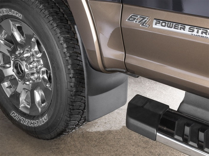 WeatherTech 2017+ Ford F250/350/450/550(Fits W/OEM Fender Flares/Lip ONLY) No Drill Mudflaps FRONT - Image 3