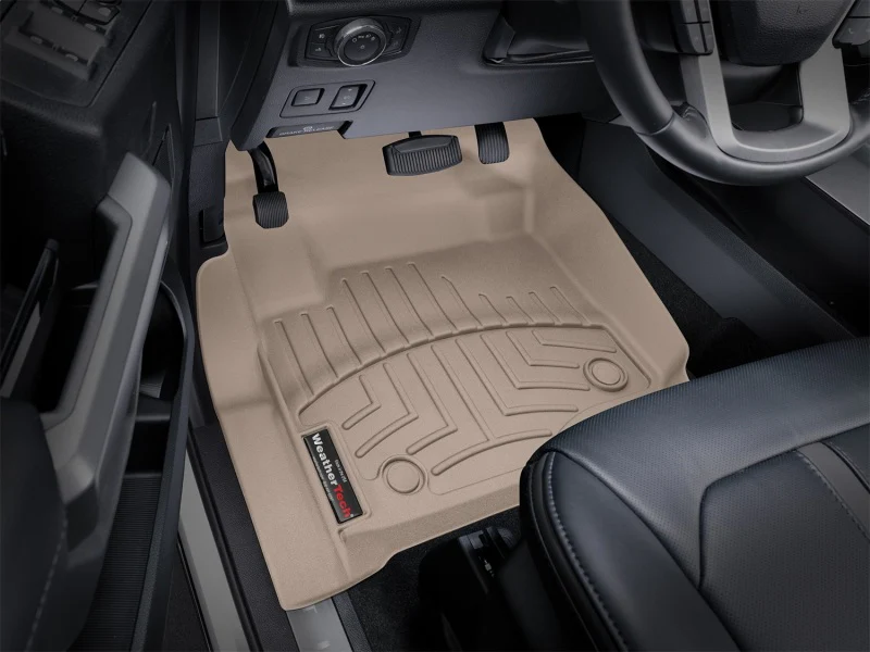 WeatherTech 2017 Ford Super Duty (Super Cab / Crew Cab) Front FloorLiners - Tan - Image 3