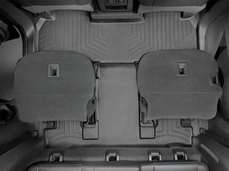 WeatherTech 2018+ Chevrolet Traverse Rear FloorLiner - Black (2nd Row Bucket Seats) - Image 10