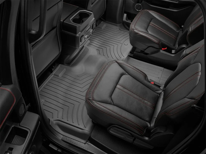 WeatherTech 2018+ Ford Expedition MAX Rear FloorLiner - Black (Works w/ 2nd Row Bucket Seats) - Image 3