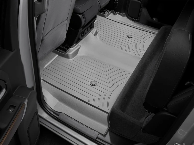 WeatherTech 2019+ Chevrolet Silverado 1500 Crew Cab (1st Row Bench Seats) Rear FloorLiner - Grey - Image 5
