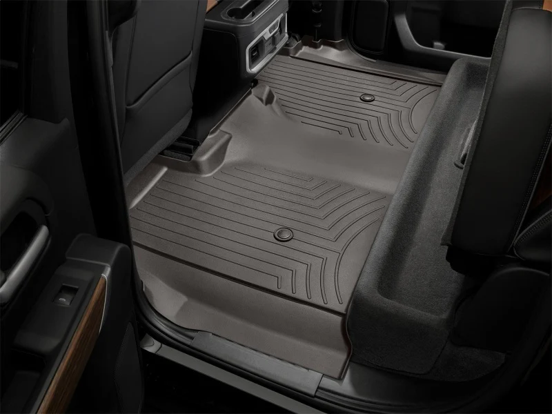 WeatherTech 2019+ Chevrolet Silverado 1500 Crew Cab (1st Row Bucket Seats) Rear FloorLiner - Cocoa - Image 5
