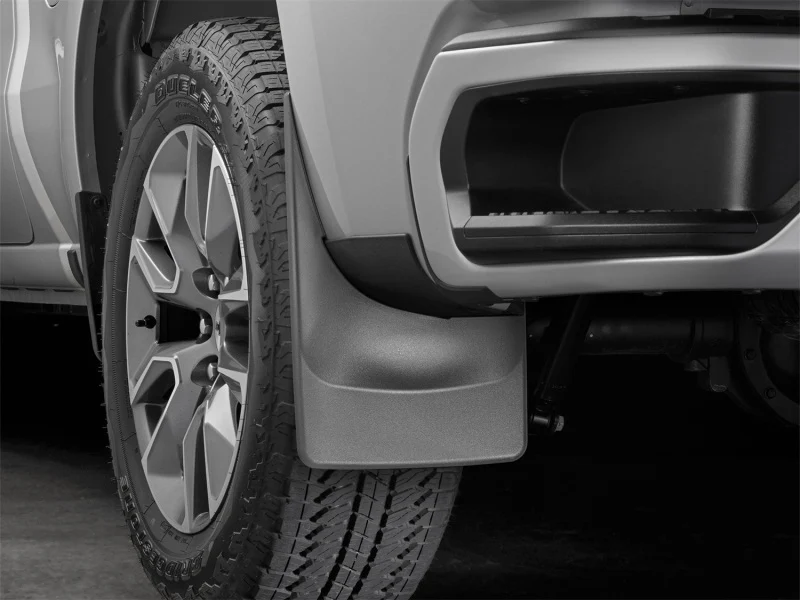 WeatherTech 2019+ Chevrolet Silverado 1500 Crew Cab No Drill MudFlaps - Black - Image 2