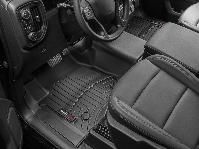 WeatherTech 2019+ Chevrolet Silverado 1500 / GMC Sierra (Regular Cab) Front Vinyl FloorLiner - Black - Image 12