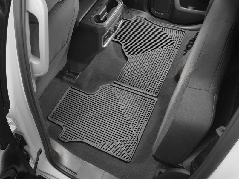 WeatherTech 2019+ Chevrolet Silverado 1500 Rear Rubber Mats - Black - Image 2