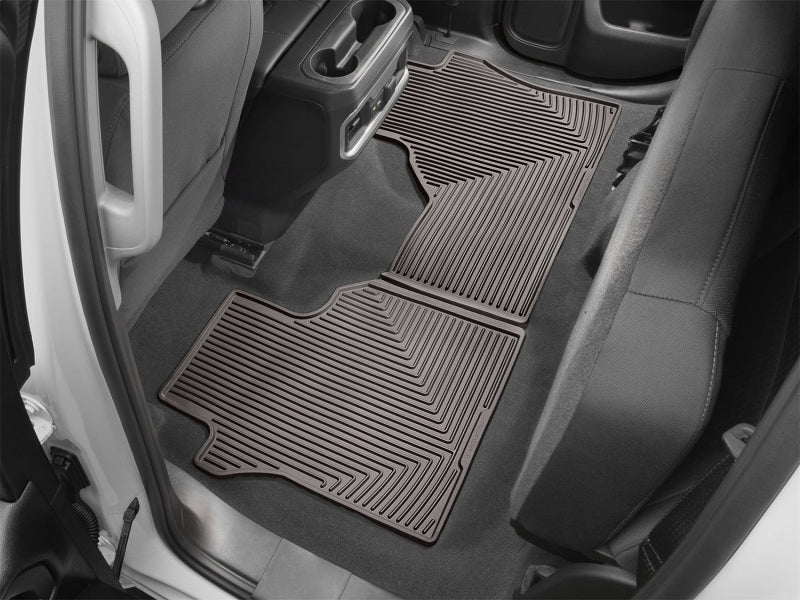 WeatherTech 2019+ Chevrolet Silverado 1500 Rear Rubber Mats - Cocoa - Image 2