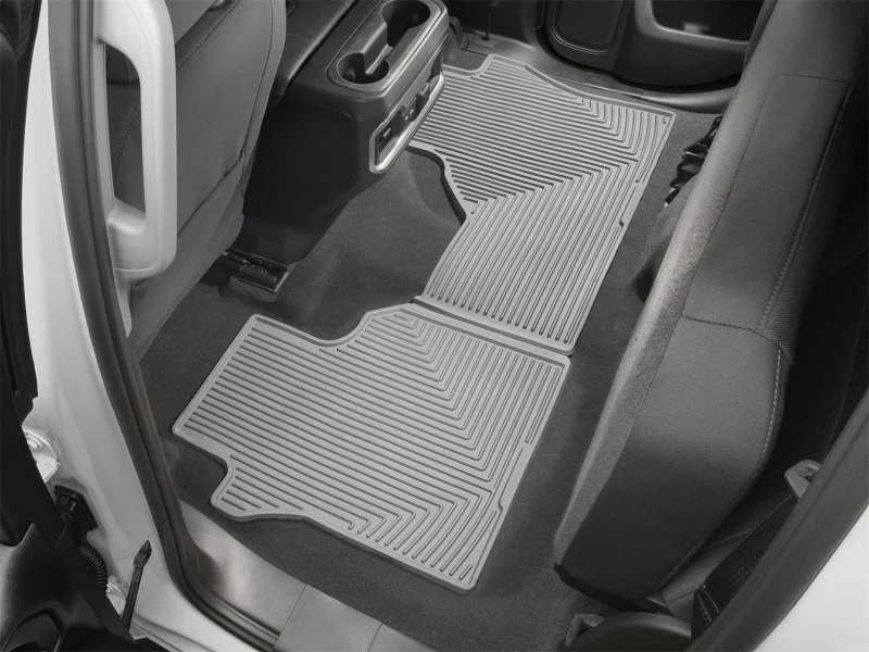 WeatherTech 2019+ Chevrolet Silverado 1500 Rear Rubber Mats - Grey - Image 2